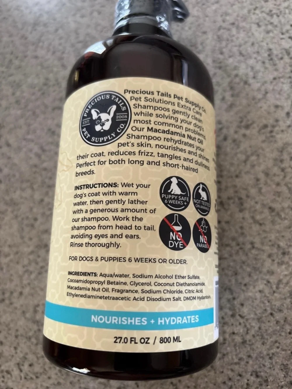 Precious Tails Pet Shampoo for Dogs and Puppies.